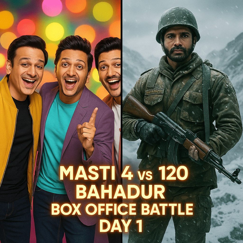 Masti 4 vs 120 Bahadur Box Office Day 1 